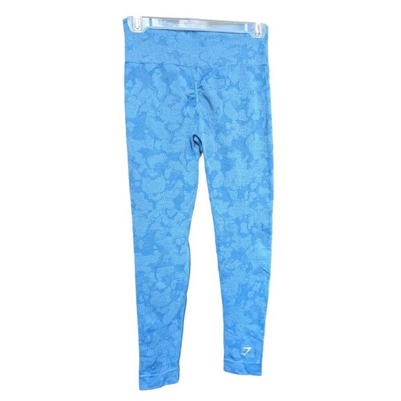 Gymshark Adapt Seamless Textured Blue Leggings Women Size Small - Picture 5 of 8